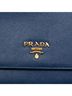 Prada 100% Leather Blue Saffiano Wallet On Chain One size - photo 6