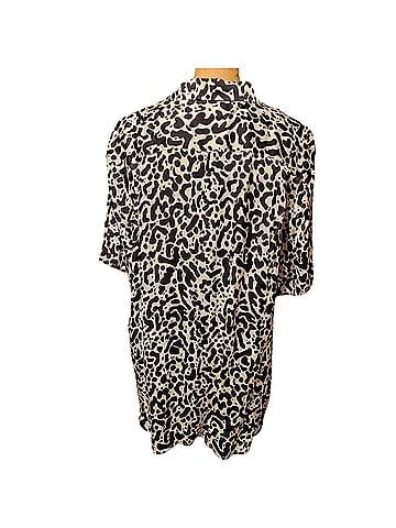 Lita By Ciara Lita by Ciara Viscose Black  and White Cheetah Print  Button-Down Shirt (view 2)