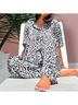 Lita By Ciara 100% Viscose Animal Print Black White Button-Down Shirt Size XL - photo 5