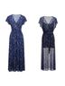 Ramy Brook 100% Polyester Paisley Blue Purple Casual Dress Size L - photo 2
