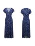 Ramy Brook 100% Polyester Paisley Blue Purple Casual Dress Size L - photo 1