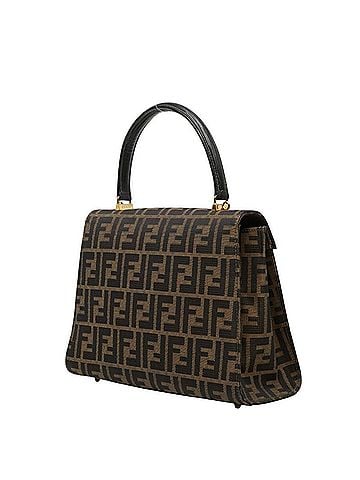 Fendi Fendi Zucca Handbag Shoulder Bag 2-Way Brown Black Canvas Leather Women's FENDI (view 2)