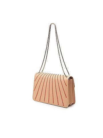 Bvlgari BVLGARI Serpenti Forever Chain Shoulder Bag, Beige Orange Leather, Women's (view 2)