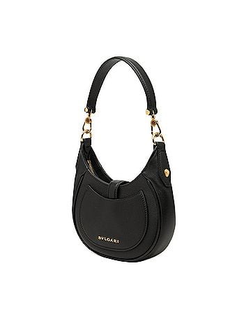 Bvlgari BVLGARI Serpenti Ellipse Handbag Chain Shoulder Bag 2-Way Black Leather Women's (view 2)