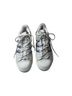 Adidas 100% Leather White Blue Sneakers Size 8 - photo 1