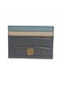 Tory Burch 100% Leather Color Block Gray Blue Tan Green Makeup Bag One size - photo 1