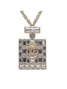 Chanel Chanel Coco Mark Perfume Bottle Chain Pendant Necklace, B24C Stamp, Gold Plated Rhinestone, Women's CHANEL (view 1)