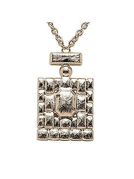 Chanel Chanel Coco Mark Perfume Bottle Chain Pendant Necklace, B24C Stamp, Gold Plated Rhinestone, Women's CHANEL (view 2)