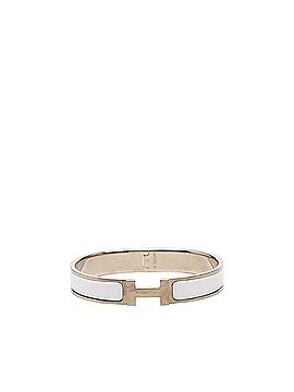 Hermès Hermes Click HH T5 XL Enamel Bracelet Silver White Metal Men's HERMES (view 1)