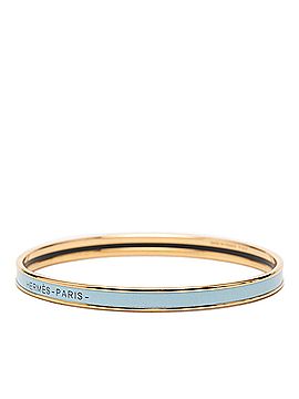 Hermès Hermes Uni XS Enamel Bracelet, Gold/Blue Plated, Women's (view 2)
