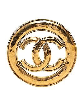 Chanel Chanel Coco Mark Vintage Round Brooch, 94P Stamp, Gold Plated, Women's CHANEL (view 1)