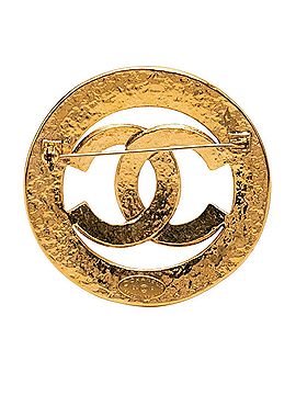 Chanel Chanel Coco Mark Vintage Round Brooch, 94P Stamp, Gold Plated, Women's CHANEL (view 2)
