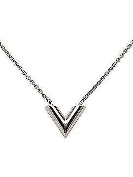 Louis Vuitton Louis Vuitton Essential V Chain Pendant Necklace M63197 Silver Metal Women's LOUIS VUITTON (view 1)