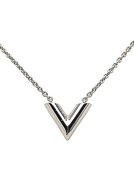 Louis Vuitton Louis Vuitton Essential V Chain Pendant Necklace M63197 Silver Metal Women's LOUIS VUITTON (view 2)