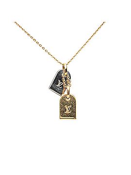 Louis Vuitton Louis Vuitton Nanogram Collier Precious Chain Pendant Necklace M00599 Gold Silver Plated Rhinestone Women's LOUIS VUITTON (view 2)