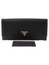 Prada 100% Leather Black Logo Long Wallet One size - photo 1