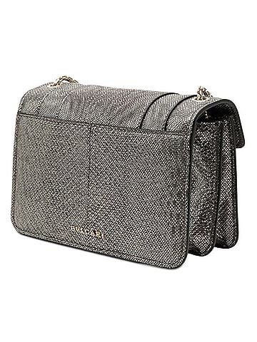 Bvlgari BVLGARI Serpenti Forever Crossbody Chain Shoulder Bag, Silver and Black Leather, Women's. (view 2)