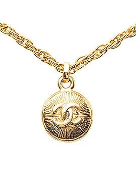 Chanel Chanel Vintage Coco Mark Chain Necklace, Gold Plated, Women's CHANEL (view 1)