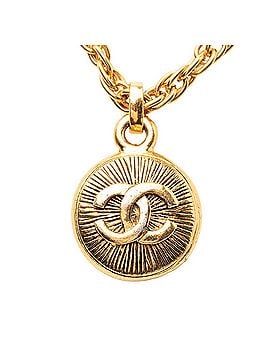 Chanel Chanel Vintage Coco Mark Chain Necklace, Gold Plated, Women's CHANEL (view 2)