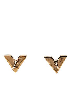 Louis Vuitton Louis Vuitton Essential V Stud Earrings M68153 Gold Plated Women's LOUIS VUITTON (view 2)