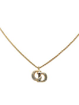 Christian Dior Christian Dior Dior CD Logo Chain Pendant Necklace, Gold Plated, Women's (view 1)