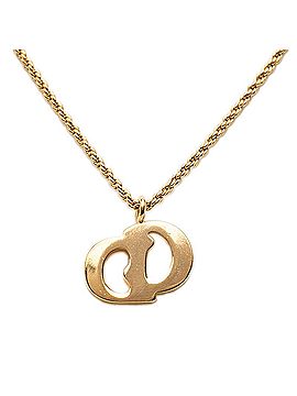 Christian Dior Christian Dior Dior CD Logo Chain Pendant Necklace, Gold Plated, Women's (view 2)