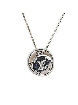 Louis Vuitton Louis Vuitton Monogram Chain Pendant Necklace M62485 Silver Metal Women's LOUIS VUITTON (view 2)