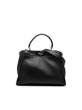 Fendi Fendi Peekaboo Selleria Medium Handbag Shoulder Bag 2WAY 8BN290 Black Leather Women's FENDI (view 1)