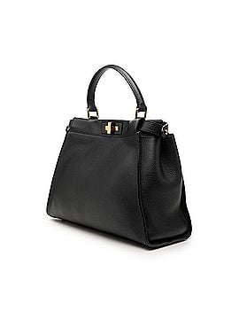 Fendi Fendi Peekaboo Selleria Medium Handbag Shoulder Bag 2WAY 8BN290 Black Leather Women's FENDI (view 2)