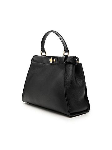 Fendi Fendi Peekaboo Selleria Medium Handbag Shoulder Bag 2WAY 8BN290 Black Leather Women's FENDI (view 2)