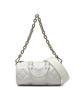 Louis Vuitton Louis Vuitton Bubblegram Papillon BB Handbag Chain Shoulder Bag 3-Way M59827 White Calf Leather Women's LOUIS VUITTON (view 1)