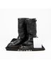 Chanel 100% Leather Black Biker Boots Size EU 39 - photo 1
