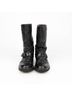 Chanel 100% Leather Black Biker Boots Size EU 39 - photo 3