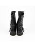 Chanel 100% Leather Black Biker Boots Size EU 39 - photo 5