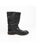 Chanel 100% Leather Black Biker Boots Size EU 39 - photo 7