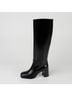 Prada 100% Leather Black Long Boots Size EU 35 1/2 - photo 5