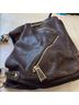 Michael Kors 100% Leather Solid Brown Gold Shoulder Bag One size - photo 6