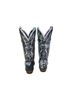 Lucchese 100% Leather Silver Black Boots Size 7 1/2 - photo 5