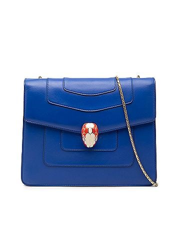 Bvlgari Small Leather Square Serpenti Forever Chain Crossbody (view 1)