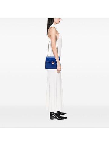 Bvlgari Small Leather Square Serpenti Forever Chain Crossbody (view 2)