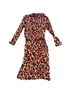 Boston Proper Leopard Print Red Tan Casual Dress Size 10 - photo 2