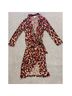 Boston Proper Leopard Print Red Tan Casual Dress Size 10 - photo 4