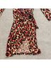 Boston Proper Leopard Print Red Tan Casual Dress Size 10 - photo 12