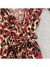 Boston Proper Leopard Print Red Tan Casual Dress Size 10 - photo 6