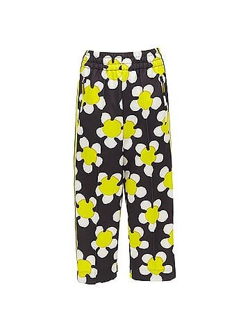 Marc Jacobs MARC JACOBS Daisy black white yellow side trim wide leg track pants US0 XS (view 1)