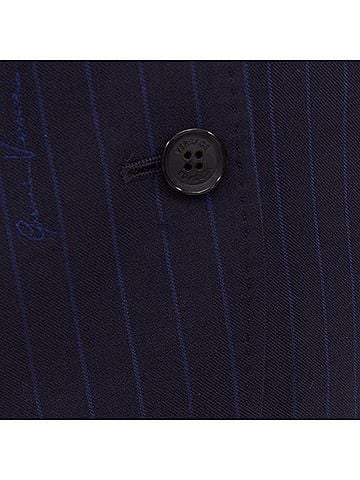 Versace VERSACE navy virgin wool cotton GV Signature pinstripe blazer jacket IT40 S (view 2)