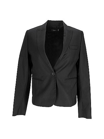 Joseph Joseph Single-Breasted Blazer with Pockets in Black Wool (view 1)