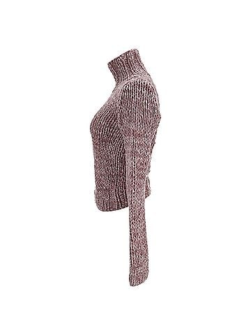Ann Demeulemeester Ann Demeulemeester Cable Knit Turtleneck Sweater in Pink Wool (view 2)