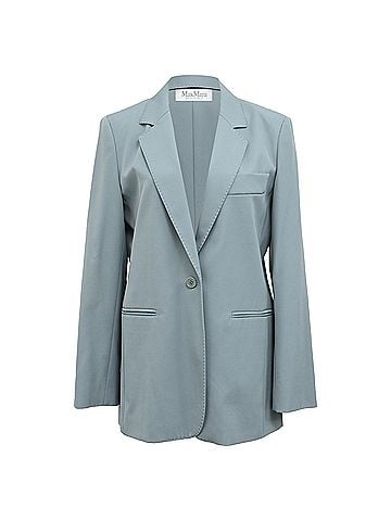 Max Mara Max Mara Blazer in Light Blue Virgin Wool (view 1)