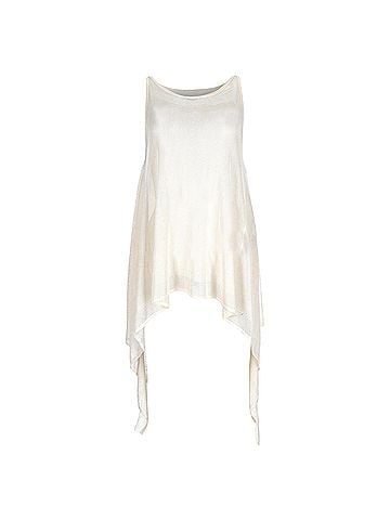 Emilio Pucci Emilio Pucci Asymmetric Sleeveless Top in White Viscose (view 1)